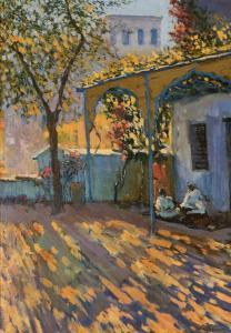 bertuchi_nieto_mariano-patio_marocain~ Aquarellistes espagnols d’hier – Partie 3 Luis Anglada-Pinto, Gustavo Bacarisas y Podesta, Juan Belda Morales, José Benlliure Gil, José Benlliure Ortiz, Mariano Bertuchi Nieto, Gonzalo Bilbao Martinez, José de Cala Y Moya