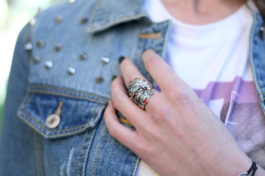 Helly Skulls bague argent indien