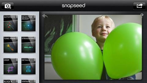 Snapseed sur iPhone, devient définitivement gratuit...
