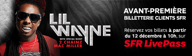 Lil Wayne en concert en France en mars 2013. Obtenez vos places avant tout le monde
