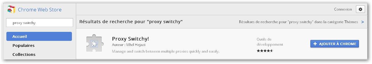 Changer facilement de proxy sous Chrome avec l’extension Proxy Switchy!