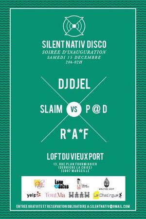 INAUGURATION SILENT NATIV DISCO. 4 DJ's, un LOFT secret, une happy party ! Chuuuut ... fly-web-14x21-silent-nativ-disco-637x955