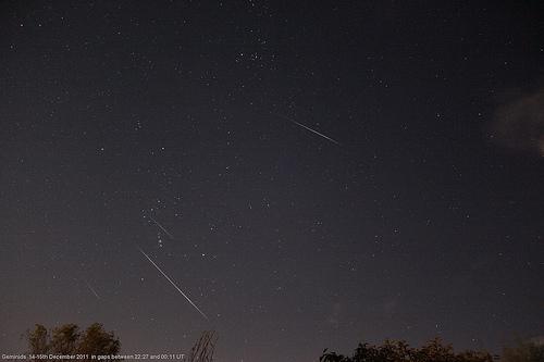Geminid meteors 2011