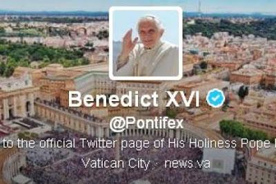Premier Tweet pour le pape Benoit XVI