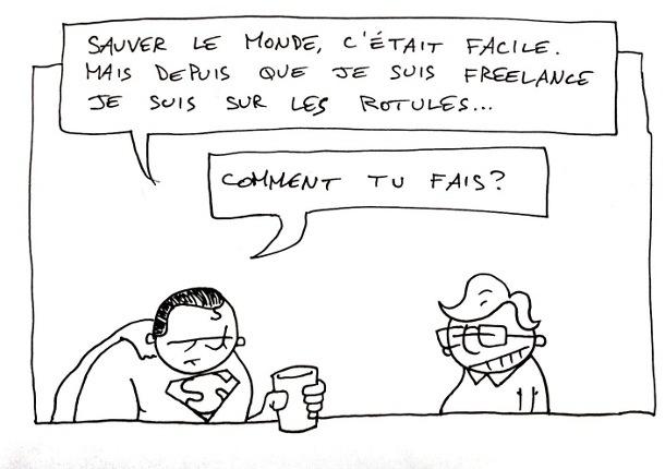 Superman est un homme comme les autres ! superman freelance