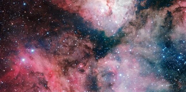 La nébuleuse de Carène, à 7500 années-lumières de la Terre, vue par le VST de l'ESO. ESO/Acknowledgement: VPHAS+Consortium/Cambridge Astronomical Survey Unit