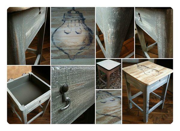 Une ampoule dans le cirage Tabouret ampoule - montage