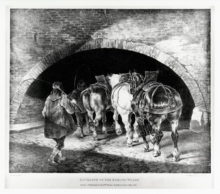 Gericault 1821 Entrance To The Adelphi Wharf,