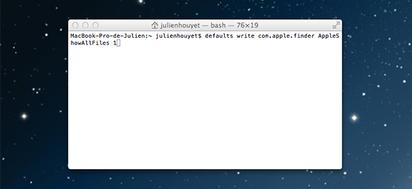 Afficher les fichiers cachés sous Mac OS X Mountain Lion
