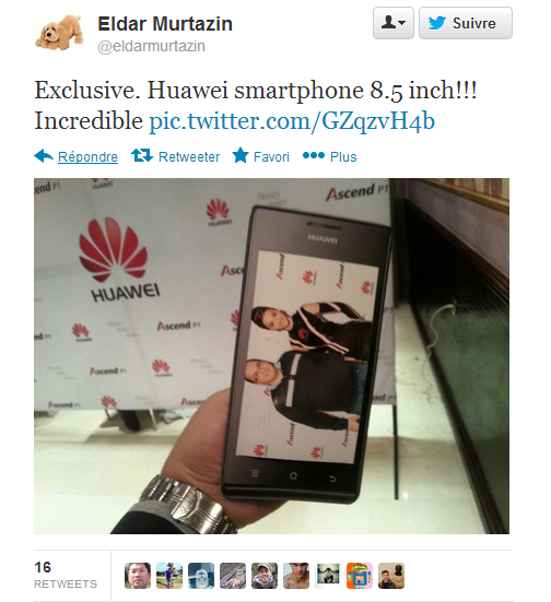 Huawei – Un smartphone de 8,5 pouces, sérieux ?