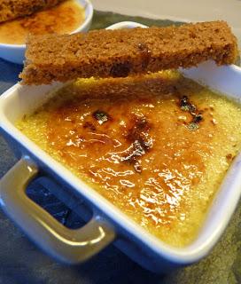 Crème brulée au foie gras Crèmes brûlées au foie gras