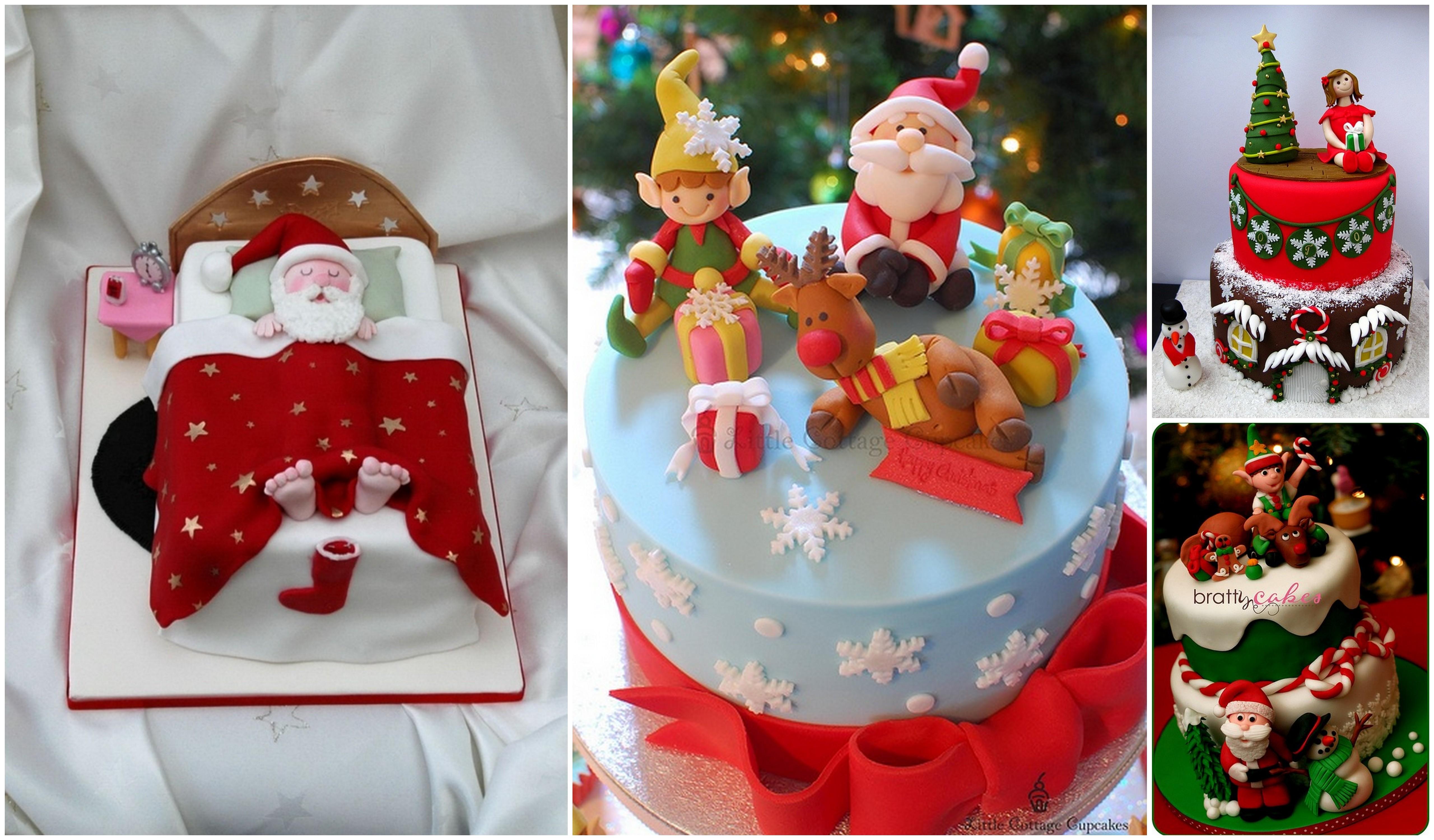 Des gâteaux pour Noël décorés en pâte à sucre idées - Paperblog