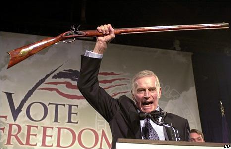 44543795 charlton heston nra466ap Selling guns for the youngest