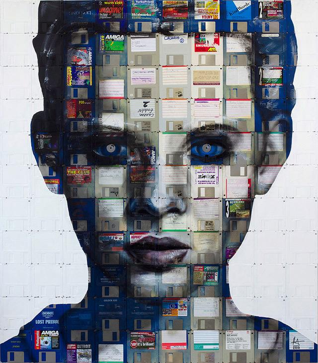 Incroyable Portraits de disquettes par Nick Gentry