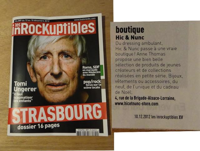 Revue de presse de la boutique. Revue de presse de la boutique.