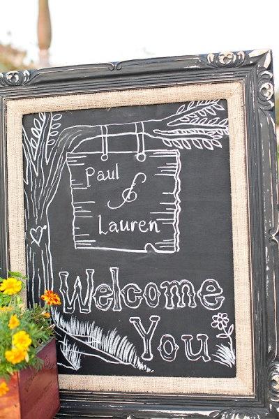 Un dessin à la craie pour accueillir les invités Un dessin à la craie pour accueillir les invités
