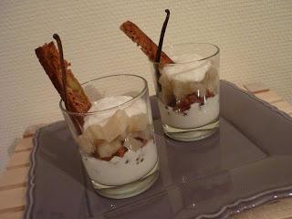 Verrine poires pochées Verrine poires pochées