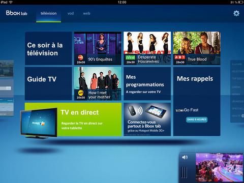 Bouygues Telecom lance, Bbox tab sur iPad et tablettes Android...