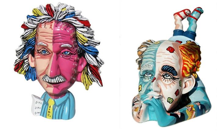 un portrait d'Albert Einstein par Yuval Mahler - Art Time Gallery Art Time Gallery à Jerusalem