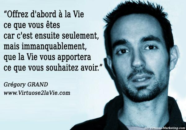 Grégory Grand, Virtuose 2 la vie, citations de blogueurs