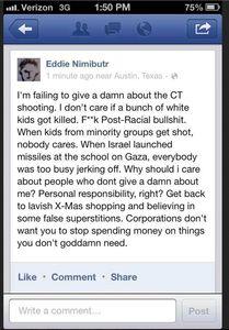 LA TRAGEDIE DU CONNECTICUT CERTAINS S'EN FOUTENT Capture d’écran 2012-12-20 à 16