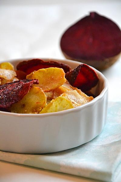 Chips de légumes racines { Betterave, radis noir et patate douce } Chips-legumes5.JPG
