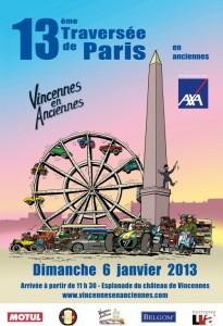 La 13e Traversée de Paris organisée par « Vincennes en Anciennes » se déroulera le dimanche 6 janvier 2013
