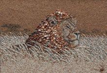 Mosaïques de sable et de coquillages