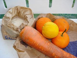 Confiture de carottes, clémentines et citron bergamote
