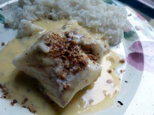 Dos de cabillaud au beurre blanc et noisettes lendemain de fête 005