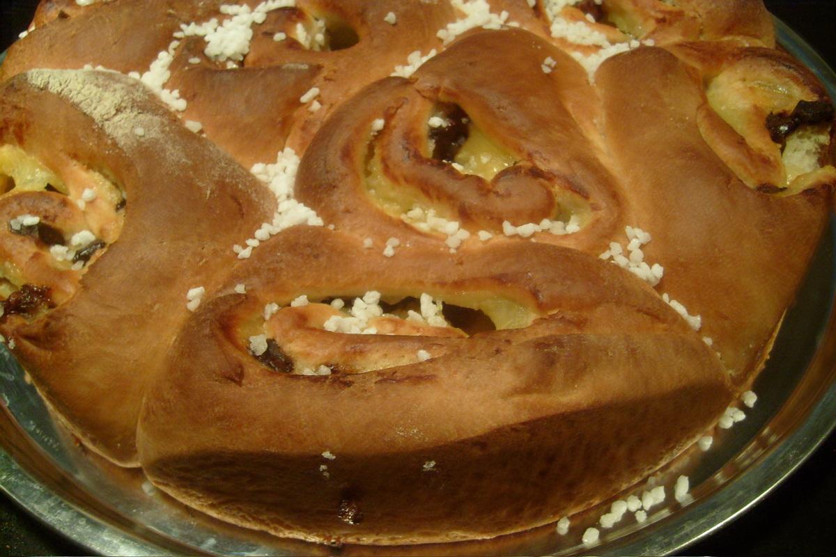 Brioche chinois spéculoos compote de pommes pépites de chocolat