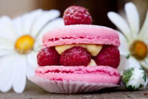 Macaron à la framboise Macarons framboises chocolat blanc