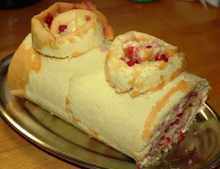 Bûche de Noël à la crème pâtissière