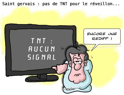 Céno Dessinateur - La Babole : la TNT a bugué à Saint Gervais, réveillon sans TV
