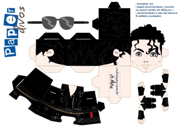 Michael Jackson en papertoy de Vic Matos