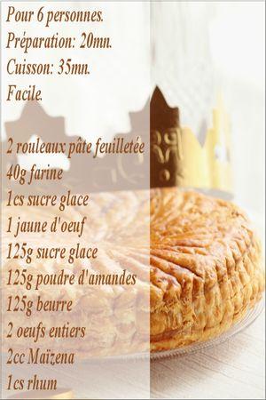 Galette des rois. recette galette