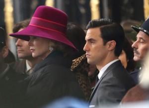 Grace of Monaco : tournage à Paris nicole-kidman-grace-of-monaco-Milo-Ventimiglia-on-set-Paris