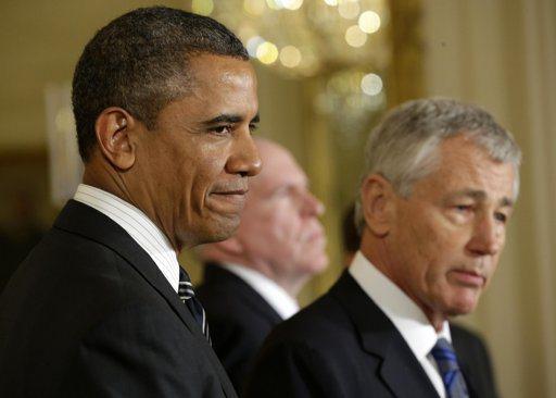 Obama versus Netanyahu : Et l’arbitre est….Chuck Hagel OBAMA ET HAGEL