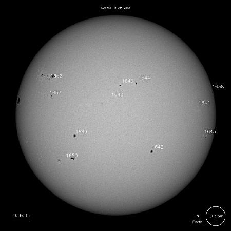 mdi sunspots 1024-2013-01-08