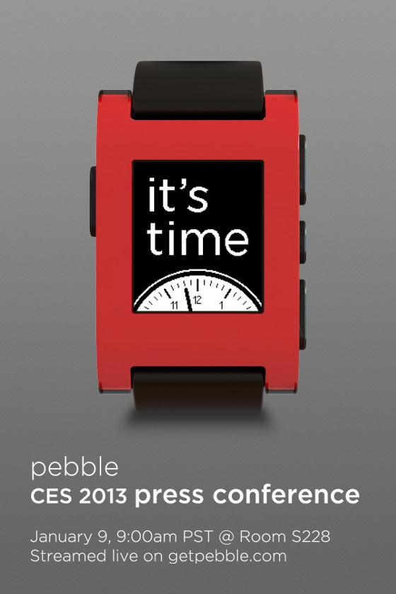 Expédition de la montre Pebble connectée (iPhone ou Androïd) le 23 janvier...