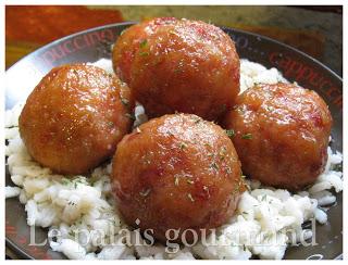 Boulettes de porc, sauce aigre-douce