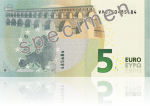Nouveau billet de 5 euro - verso