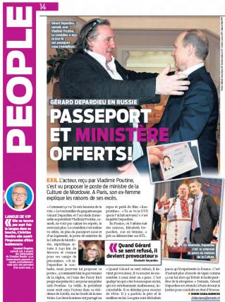 DEPARDIEU / POUTINE AMUSENT LA PRESSE INTERNATIONALE journal5.jpg