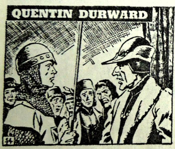 Face-à-face, Quentin Durward et le roi de France avec son célèbre chapeau pointu (et le nez qui va avec).