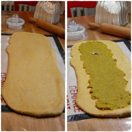 Brioche des rois à la crème d'amande-pistache pâte