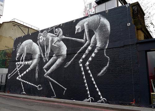 La nouvelle fresque de Phlegm, à Londres - Street Art