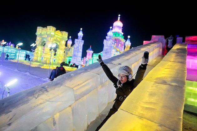 Glisse, Glace, Gloss International Harbin Ice and Snow Festival held in Harbin