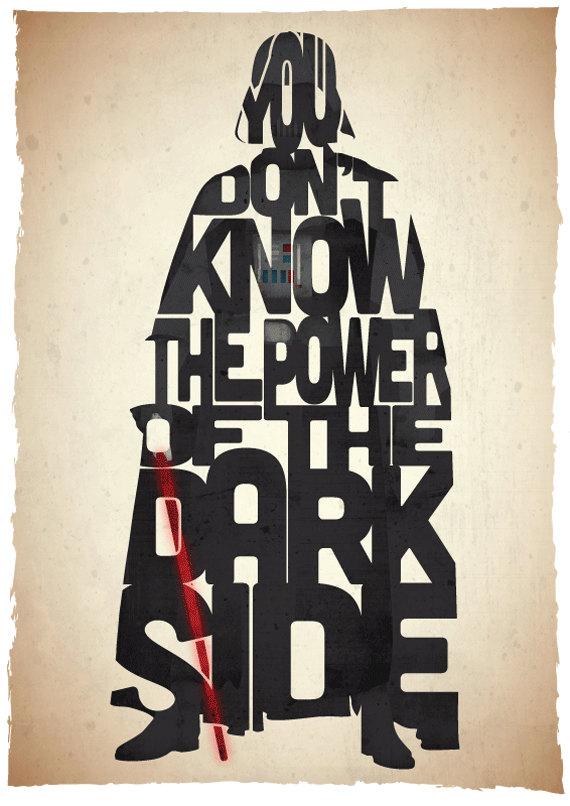 Affiche-typographique-citation-de-film-Star-Wars-dark-vador