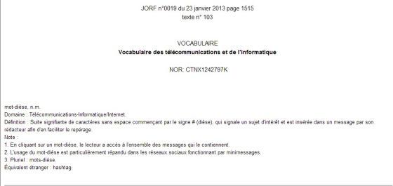 Il ne faut plus dire hashtag mais « mots-dièse » hashtag