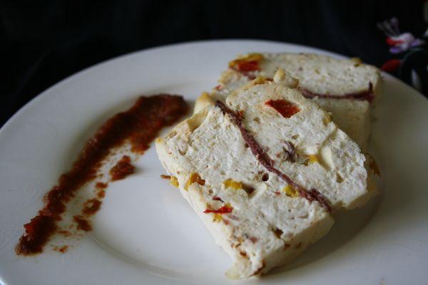 Terrine de poisson au magret fumé et poivrons confits cuisine janvier 046